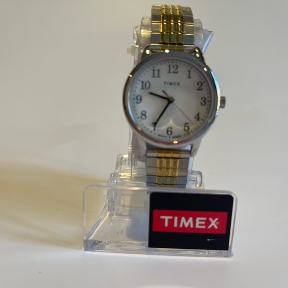 Timex Women's Easy Reader 30MM Perfect Fit Watch Two-Tone/White - Picture 4 of 4